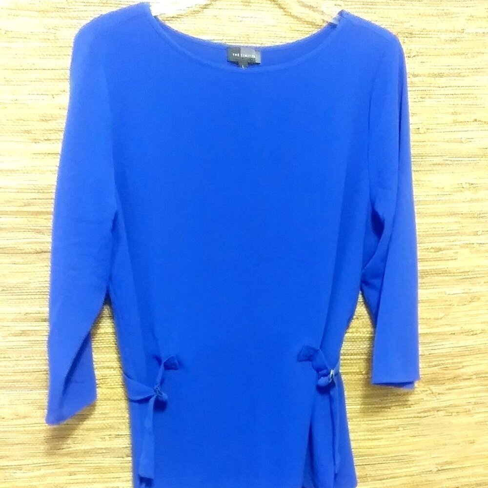 The Limited Royal Blue Tie-Side Tunic Top/Blouse  Size L